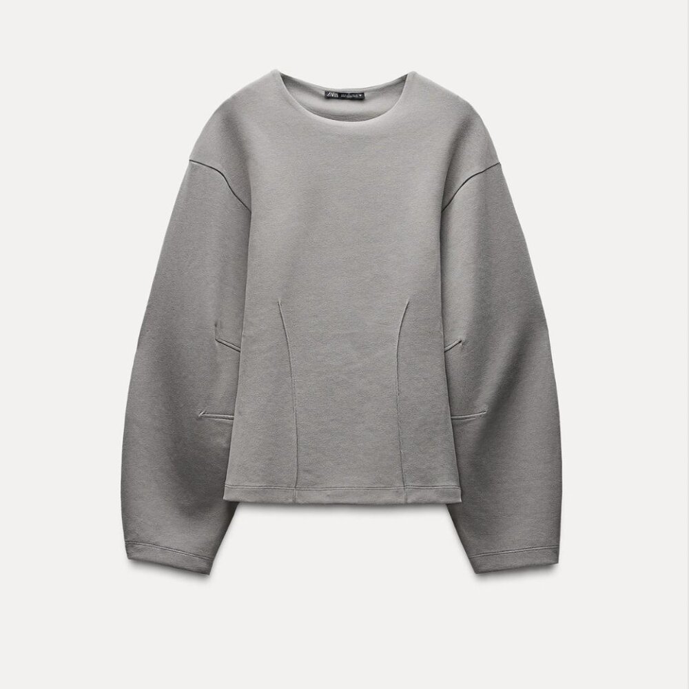 ZARA Fitted Interlock Sweatshirt